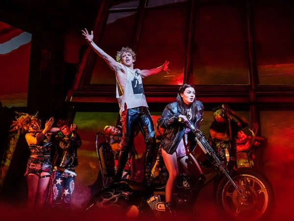 Andrew Polec as Strat, Bat Out Of Hell The Musical, NYC 2019