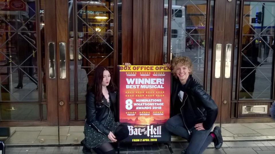 Andrew Polec and Christina Bennington at the Dominion Theatre in London