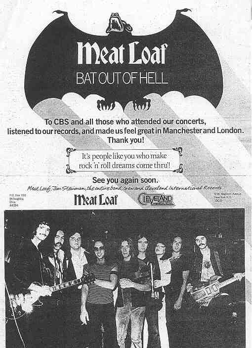 Bat out Of Hell Ad