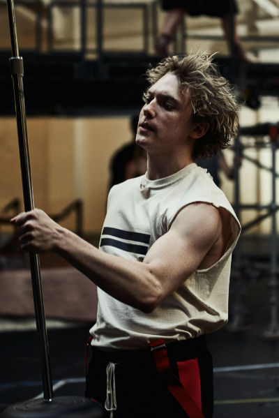 Andrew Polec in rehearsal for Bat Out Of Hell, early 2017