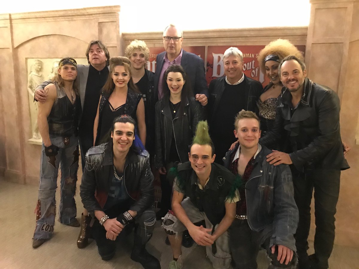 The Toronto cast of Bat Out Of Hell, along with its producers