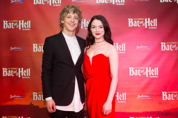 Andrew Polec and Christina Bennington on the red carpet for the London premiere of Bat Out Of Hell The Musical