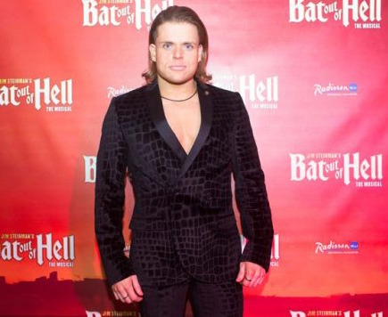 Giovanni Spano on the red carpet for the London premiere of Bat Out Of Hell The Musical