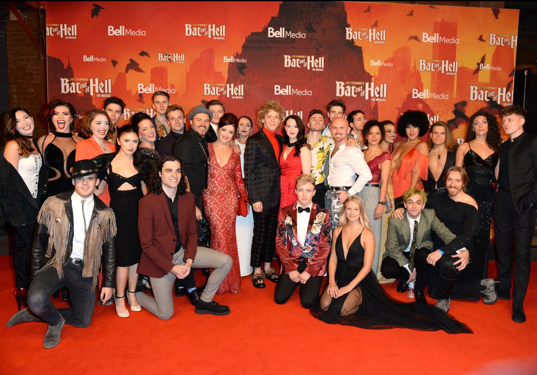 The Toronto cast of Bat Out Of Hell, on press night